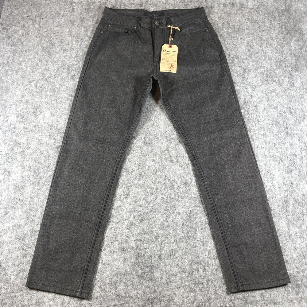 Vintage Genes 1891 Mens Tapered Jeans Dark Wash Denim Pants W32 L32‎ NWT